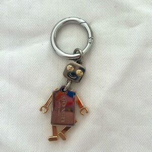 Coach Robot Keychain - Gold and Silver
